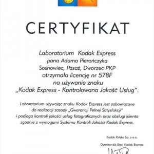 certyfikat